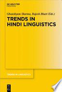 Trends in Hindi Linguistics